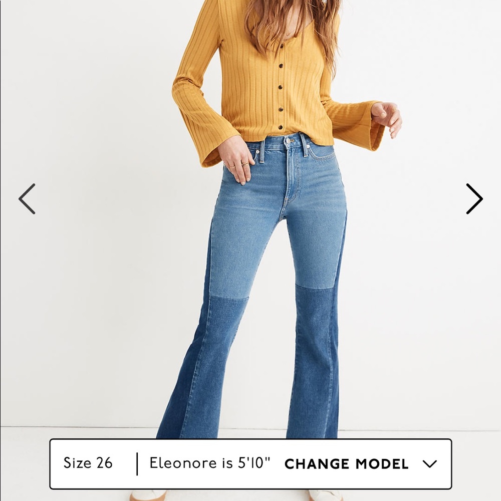 Madewell x ISKO™ Patchwork Rigid Flare Jeans